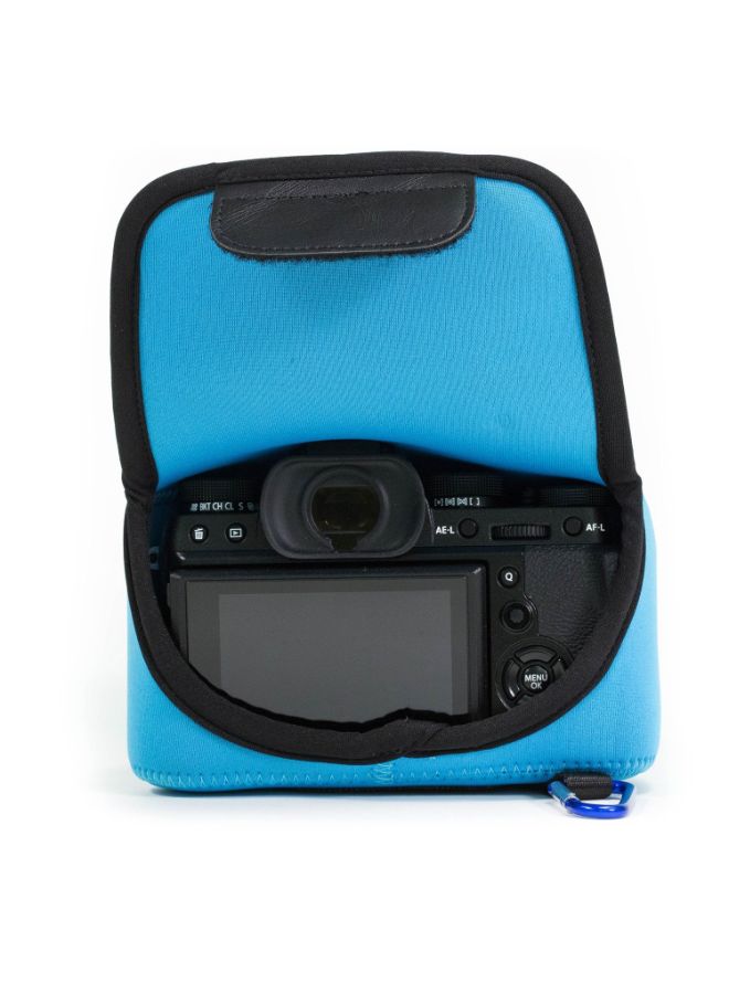 Protective Camera Case With Carabiner Blue