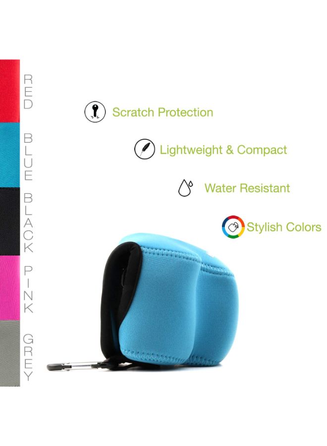Protective Camera Case With Carabiner For Panasonic Blue