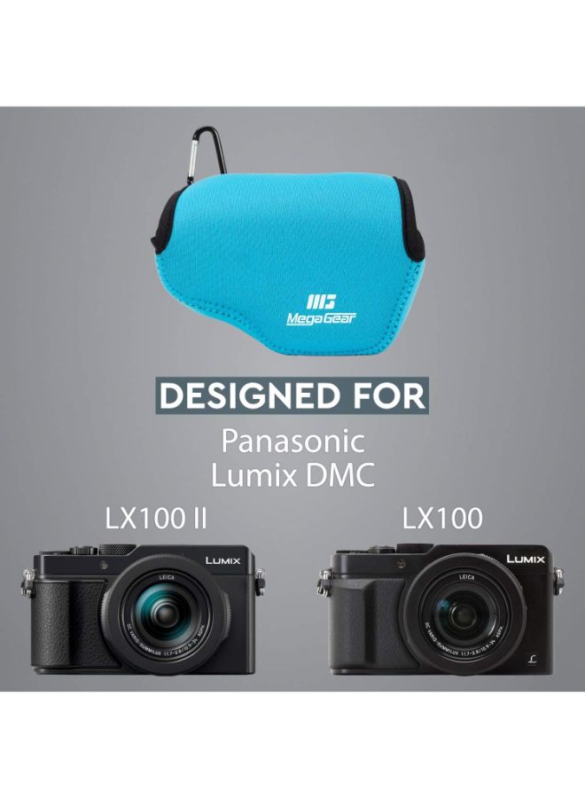 Protective Camera Case With Carabiner For Panasonic Blue