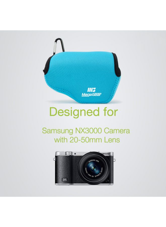 Protective Camera Case With Carabiner For Samsung Blue