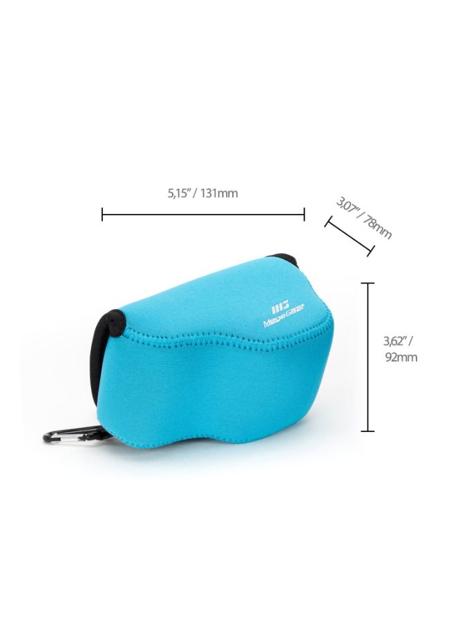 Protective Camera Case With Carabiner For Sony Blue