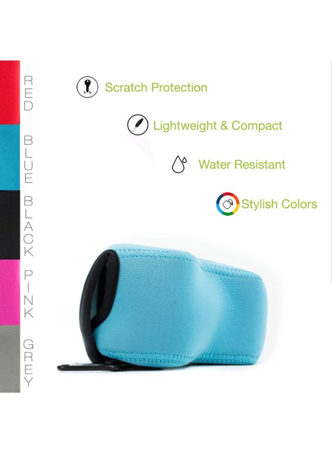 Protective Camera Case With Carabiner For Nikon P600/Coolpix P610 Blue