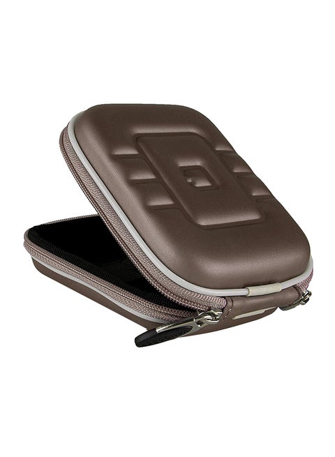 Semi Hard Carrying Case For Panasonic Lumix DMC-TS6 Digital Camera Brown