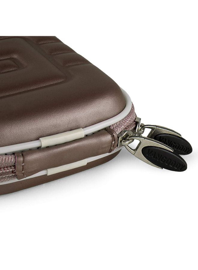Semi Hard Carrying Case For Panasonic Lumix DMC-TS6 Digital Camera Brown