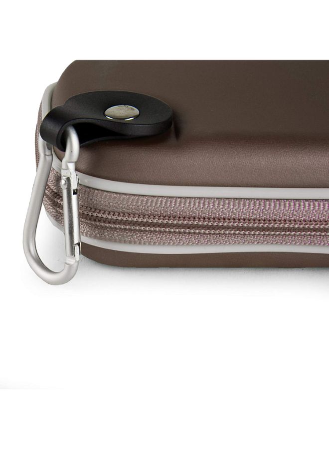 Semi Hard Carrying Case For Panasonic Lumix DMC-TS6 Digital Camera Brown