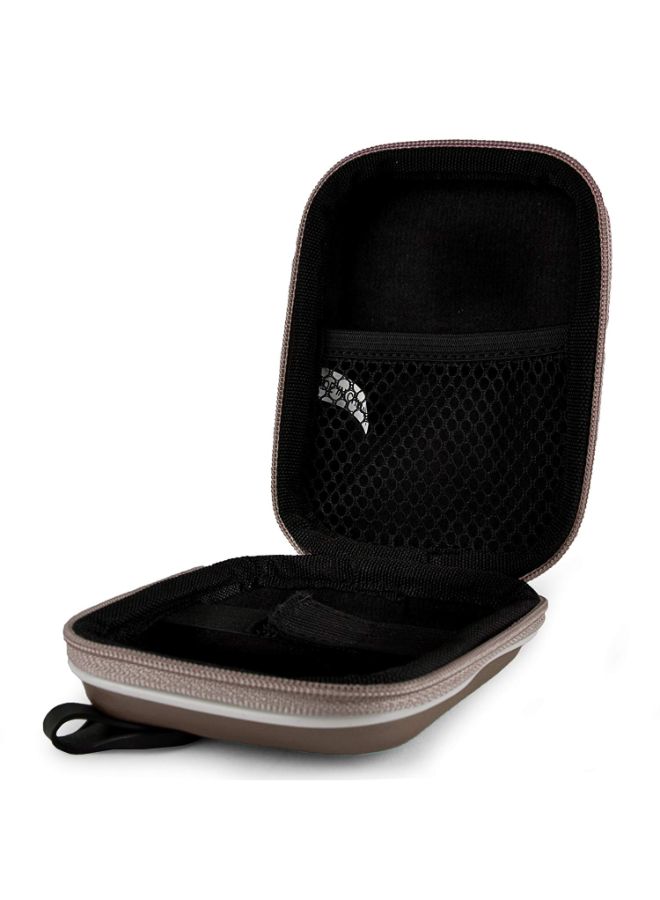 Semi Hard Carrying Case For Panasonic Lumix DMC-TS6 Digital Camera Brown