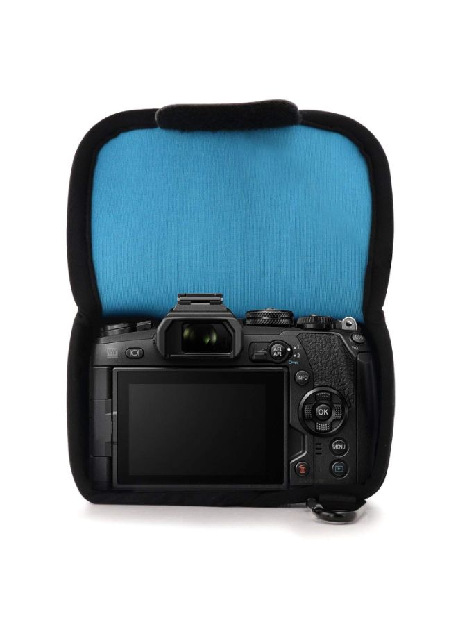MegaGear - Protective Camera Case With Carabiner For Olympus OM-D E-M1 Mark II Blue - Image 1