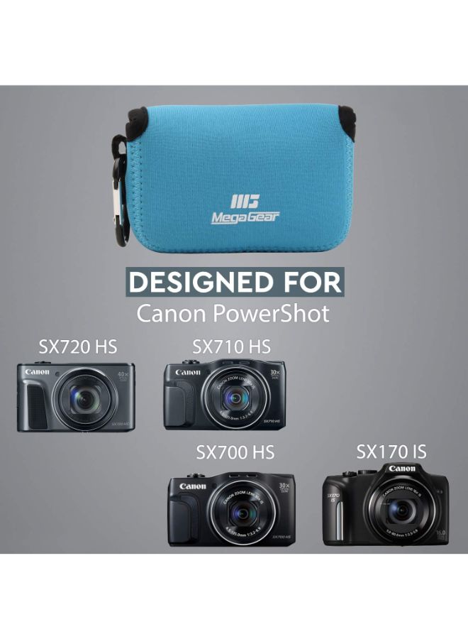 Protective Camera Case With Carabiner For Canon Camera Blue
