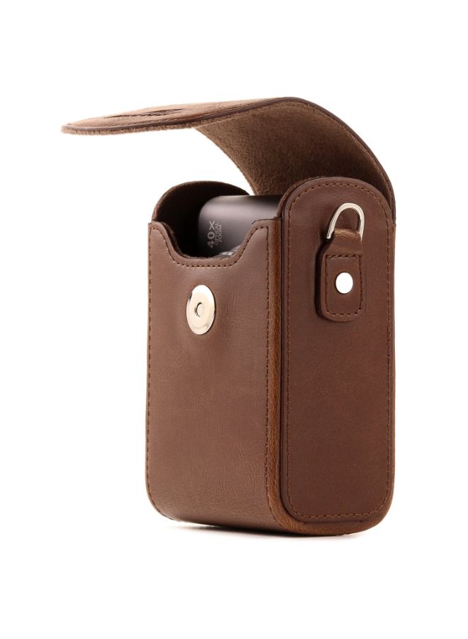 Protective Camera Case With Strap For Canon Brown