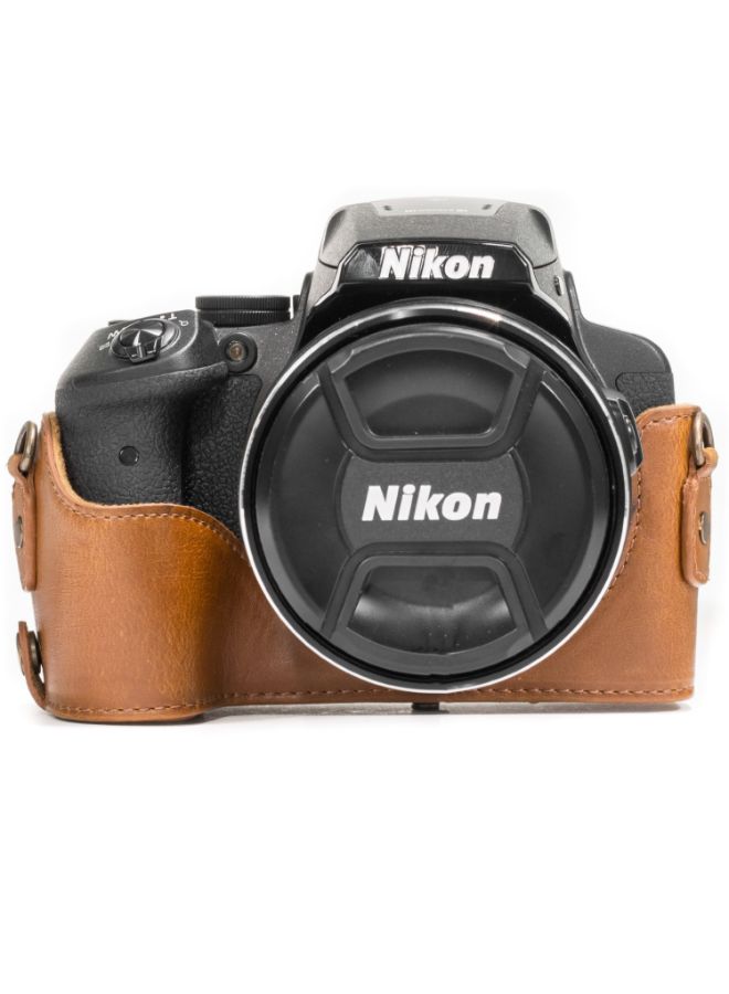 Protective Camera Case With Strap For Nikon Brown