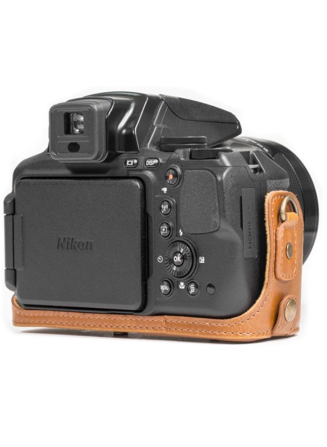 Protective Camera Case With Strap For Nikon Brown