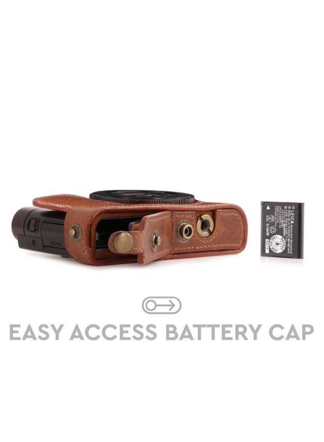 Protective Camera Case With Strap For Leica C Typ 112 Brown