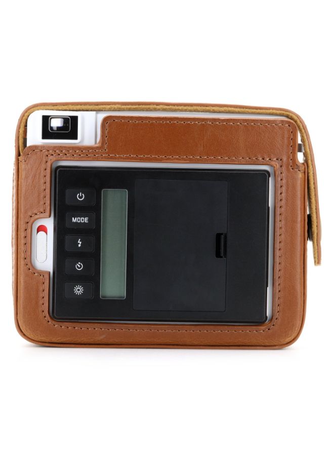 Half-Bottom Protective Camera Case With Strap Brown
