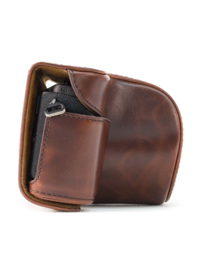 Protective Camera Case With Strap For Sony NEX-3N/SELP1650/A5000/A5100 Brown