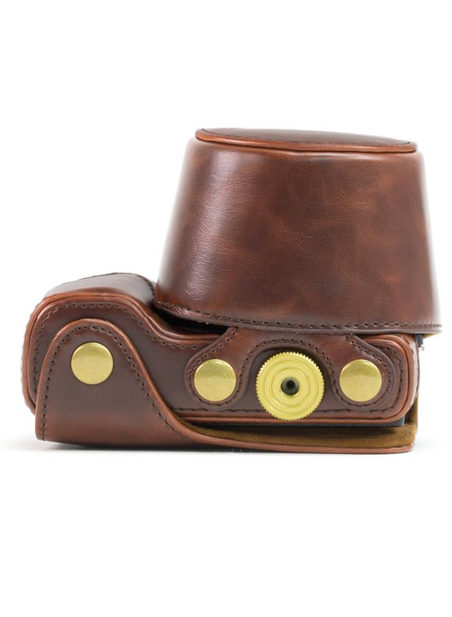 Protective Camera Case With Strap For Sony NEX-3N/SELP1650/A5000/A5100 Brown