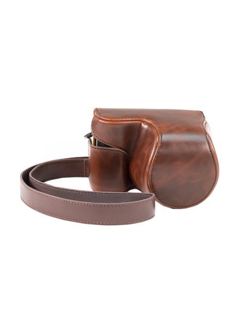 Protective Camera Case With Strap For Sony NEX-3N/SELP1650/A5000/A5100 Brown