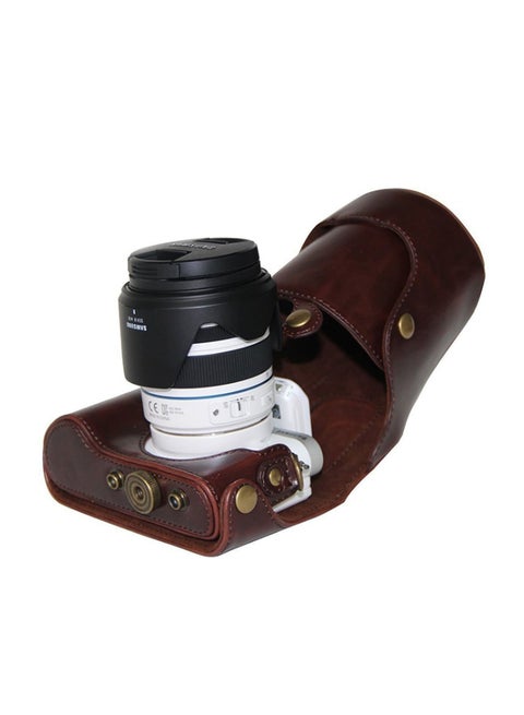 Protective Camera Case With Strap For Samsung NX300 Brown