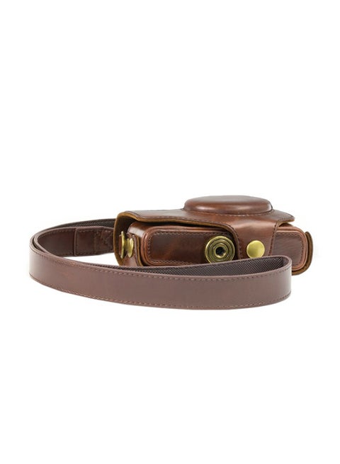 Protective Camera Case With Strap For Canon PowerShot SX280 HS Brown
