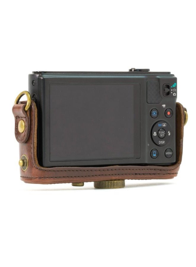 Protective Camera Case With Strap For Canon PowerShot SX280 HS Brown