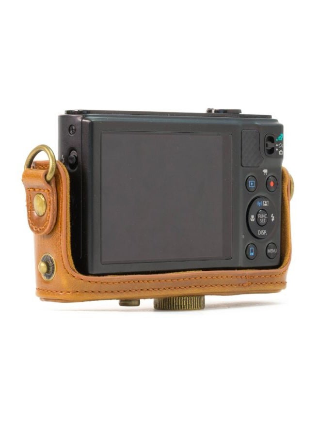 Protective Camera Case With Strap For Canon PowerShot SX280 HS Brown
