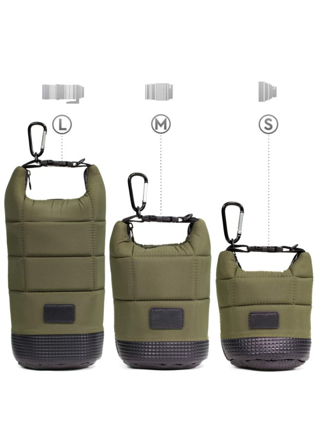 Camera Lens Pouch With Adjustable Handle Green/Black