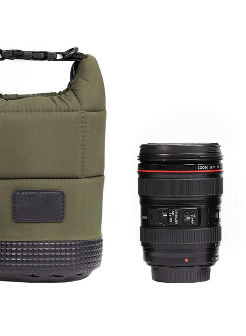 Camera Lens Pouch With Adjustable Handle Green/Black