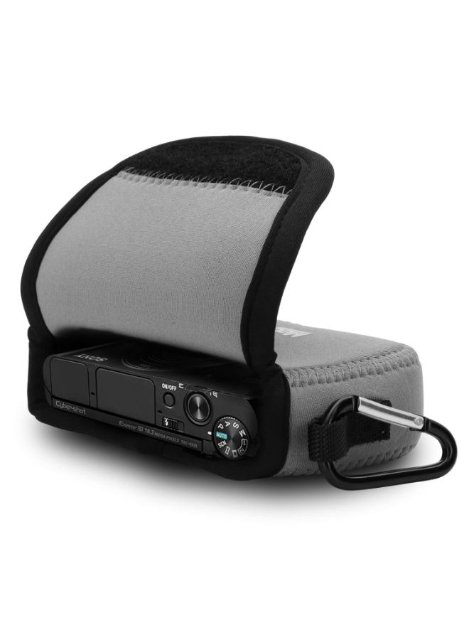 MegaGear - Protective Camera Case With Carabiner For Sony Cybershot Grey - Image 1