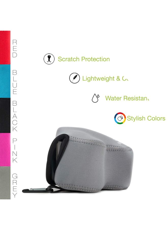 MegaGear - Protective Camera Case With Carabiner For Nikon Coolpix L340 Grey - Image 1