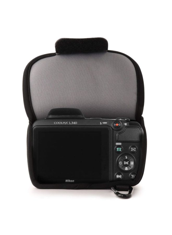 MegaGear - Protective Camera Case With Carabiner For Nikon Coolpix L340 Grey - Image 1
