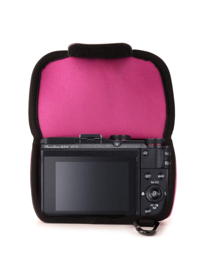 Protective Camera Case With Carabiner For Canon Pink