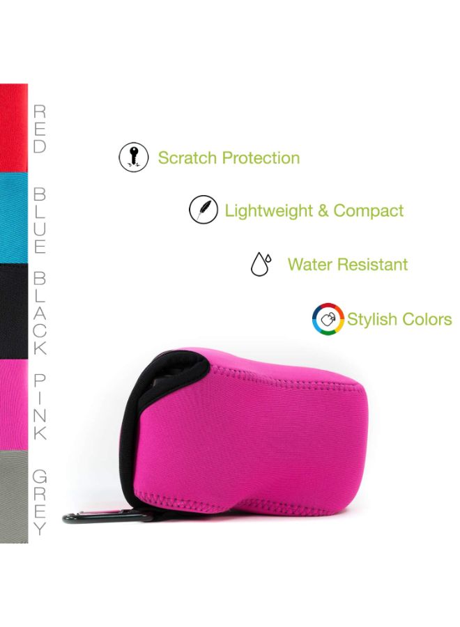 Protective Camera Case With Carabiner For Canon Pink
