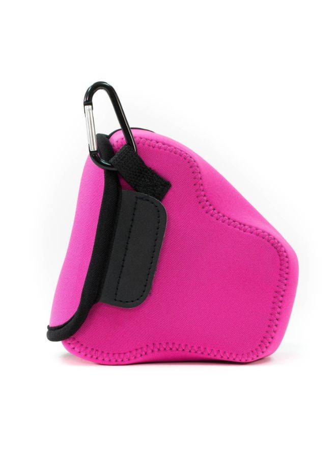 Protective Camera Case With Carabiner For Canon Pink