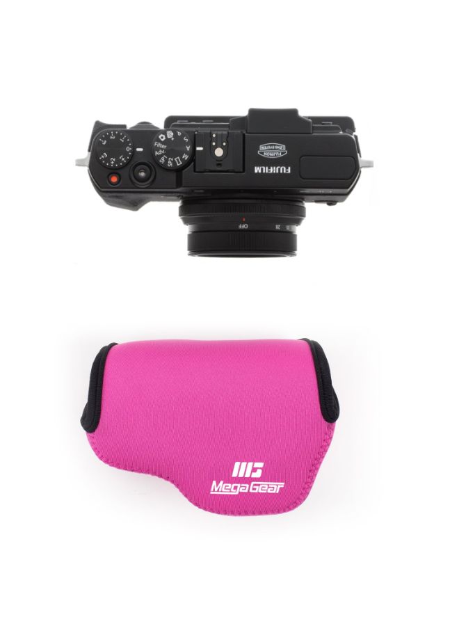 Protective Camera Case With Carabiner For Fujifilm X30 Pink