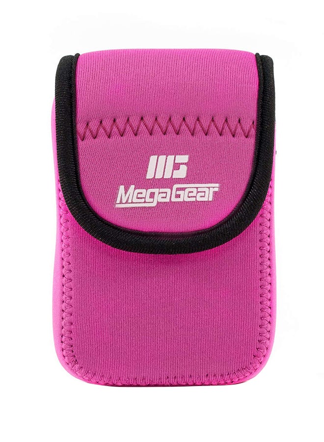 MegaGear Protective Camera Case With Carabiner For Nikon Coolpix S7000/L32 Pink  - Image 1