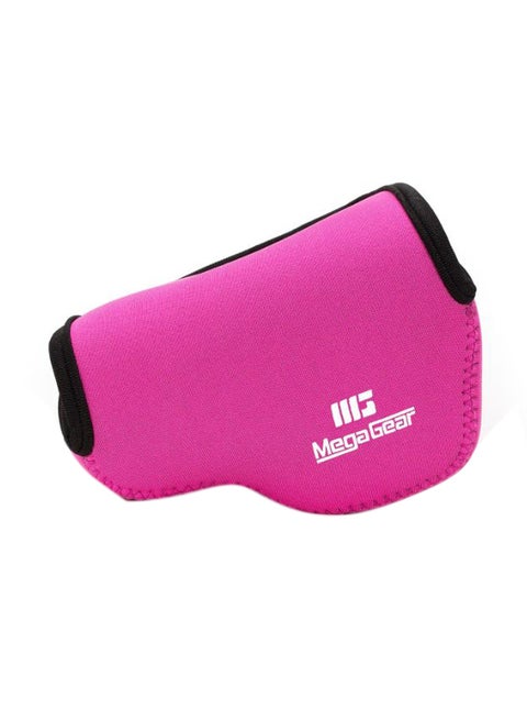 Protective Camera Case With Carabiner For Canon PowerShot G1 X Mark II Pink