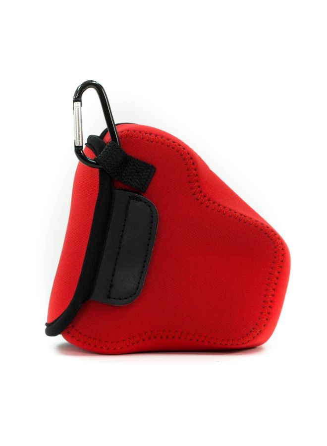 Protective Camera Case With Carabiner For Canon Red