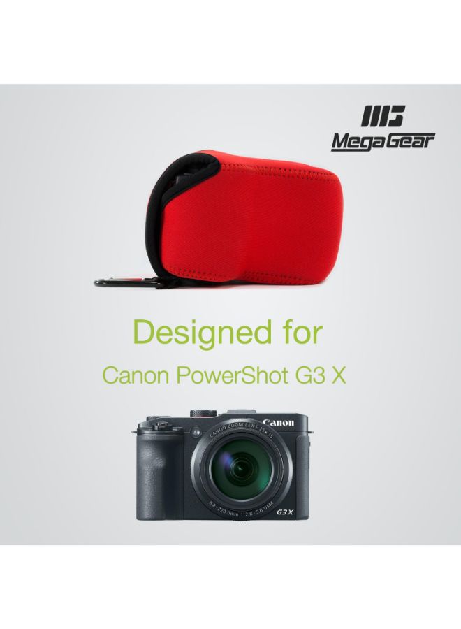 Protective Camera Case With Carabiner For Canon Red