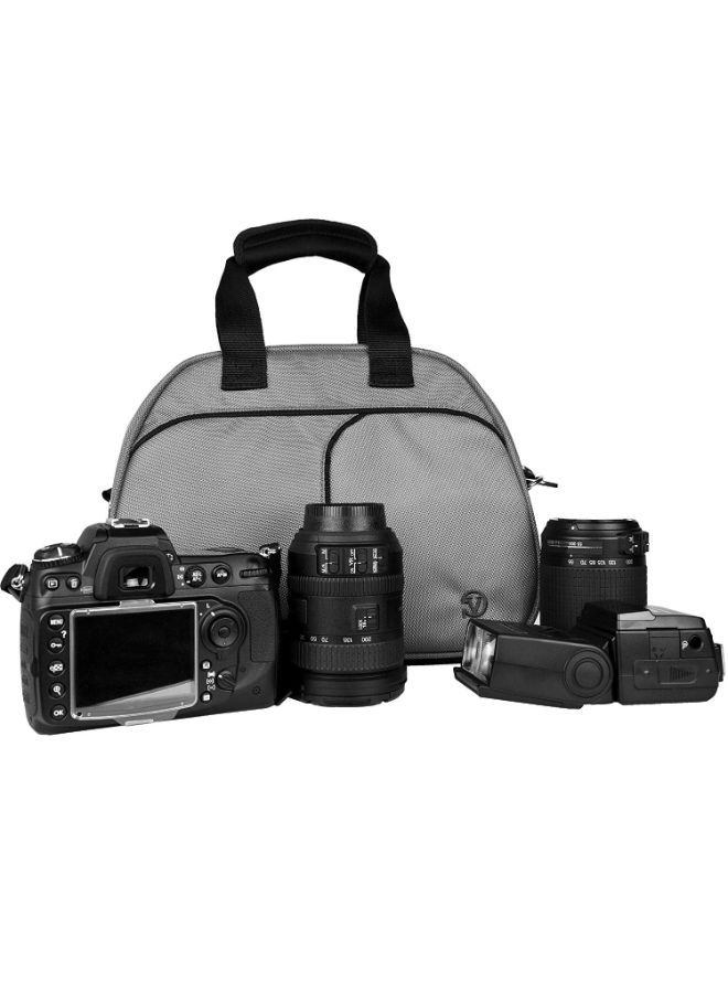 Mithral Carrying Bag With Shoulder Strap For Nikon D7100 Digital SLR Camera Grey