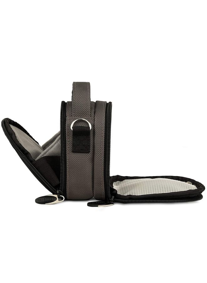 Mini Laurel Carrying Case For Panasonic Lumix DMC-TS25 Digital Camera Grey/Black
