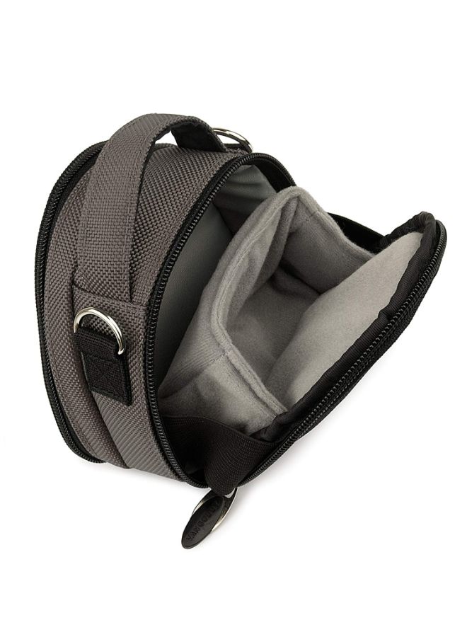 Mini Laurel Carrying Case For Panasonic Lumix DMC-TS25 Digital Camera Grey/Black