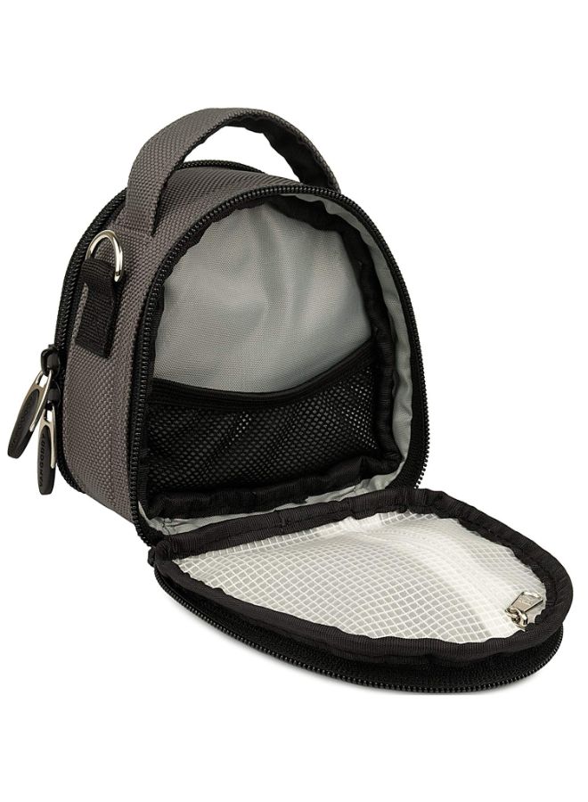 Mini Laurel Carrying Case For Panasonic Lumix DMC-TS25 Digital Camera Grey/Black