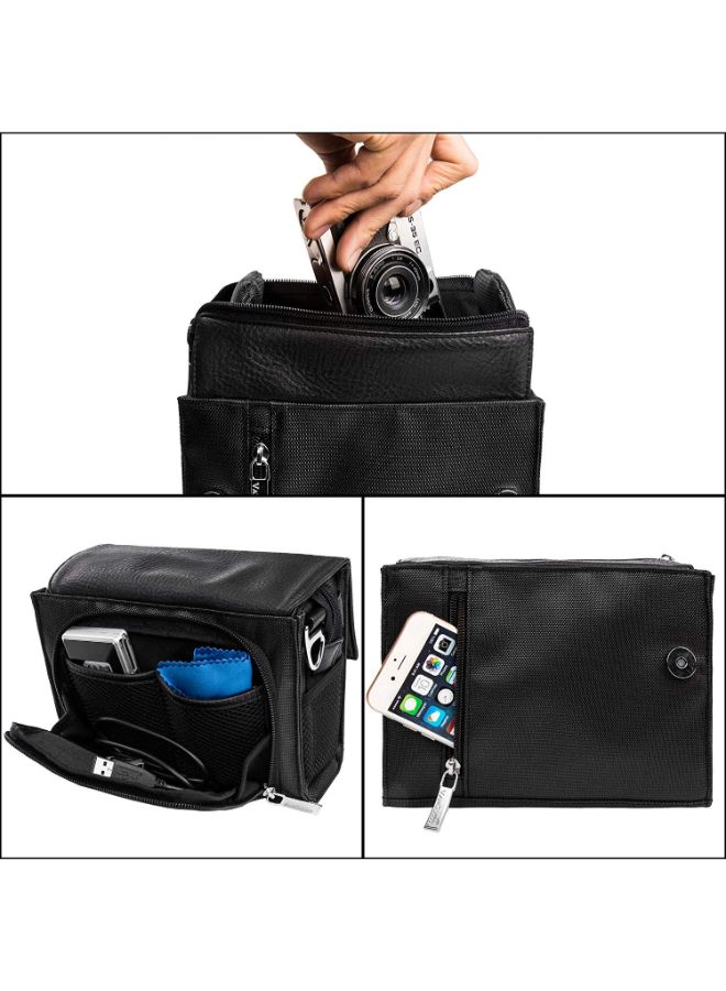 Camera Bag With Removable Shoulder Strap For Panasonic Lumix Series Black