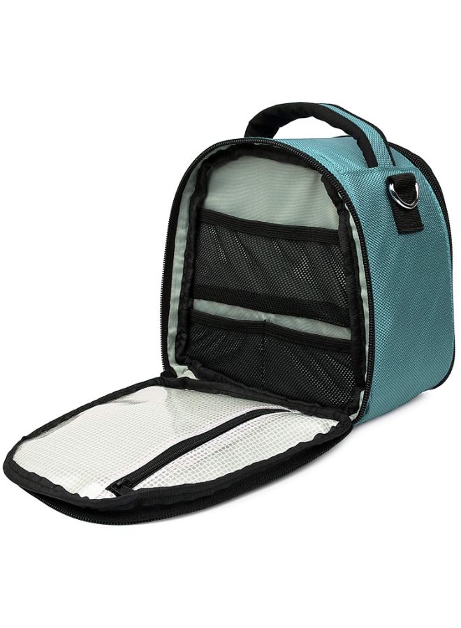 Protective Laurel Carry Case With Adjustable Shoulder Strap For Nikon Black/Blue