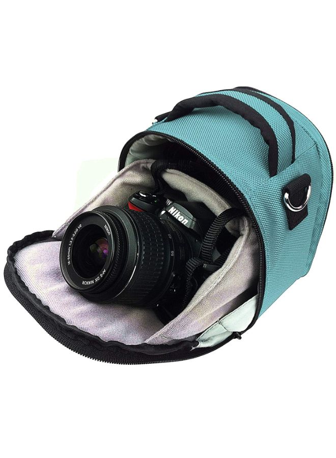 Protective Laurel Carry Case With Adjustable Shoulder Strap For Nikon Black/Blue