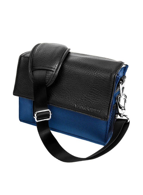 Mirrorless Crossbody Bag With Shoulder Strap For Olympus Digital Camera Black/Blue