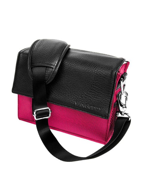 Protective Camera Case With Adjustable Shoulder Strap For Nikon Black/Pink