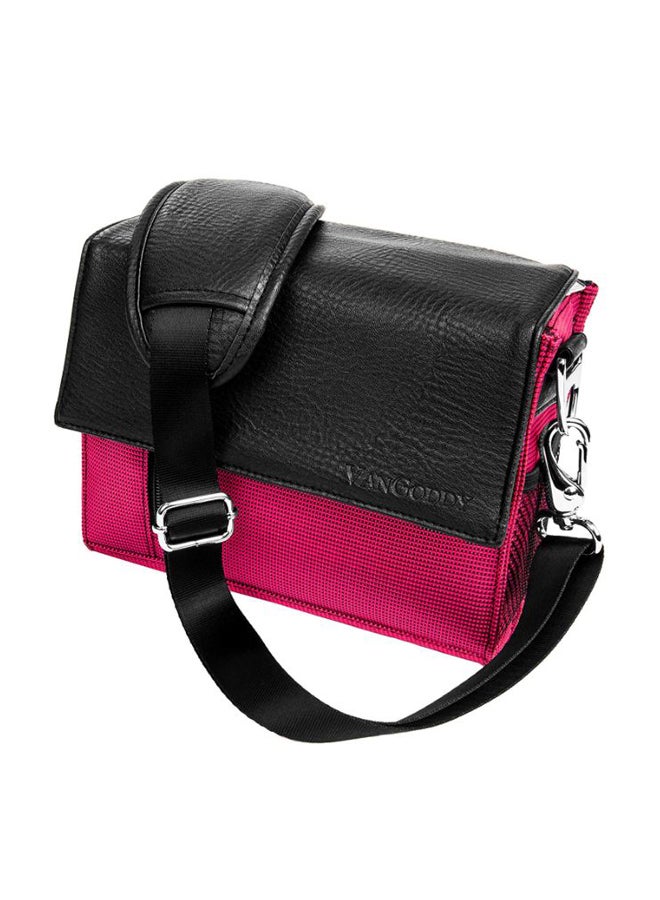 Protective Camera Case With Adjustable Shoulder Strap For Nikon Black/Pink