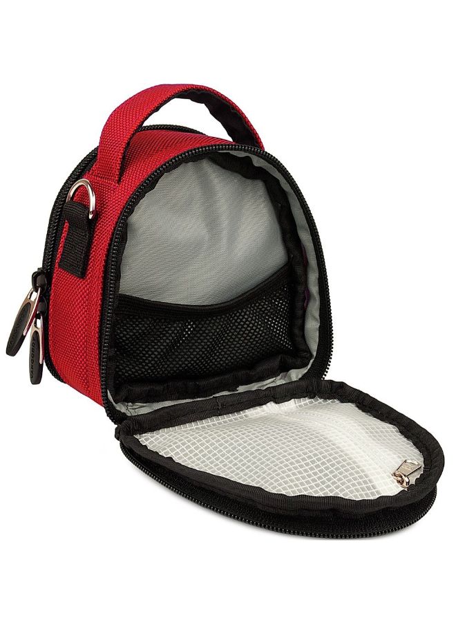 Top Handle Carry Case With Removable Shoulder Strap For DB Power Action Camera Black/Red