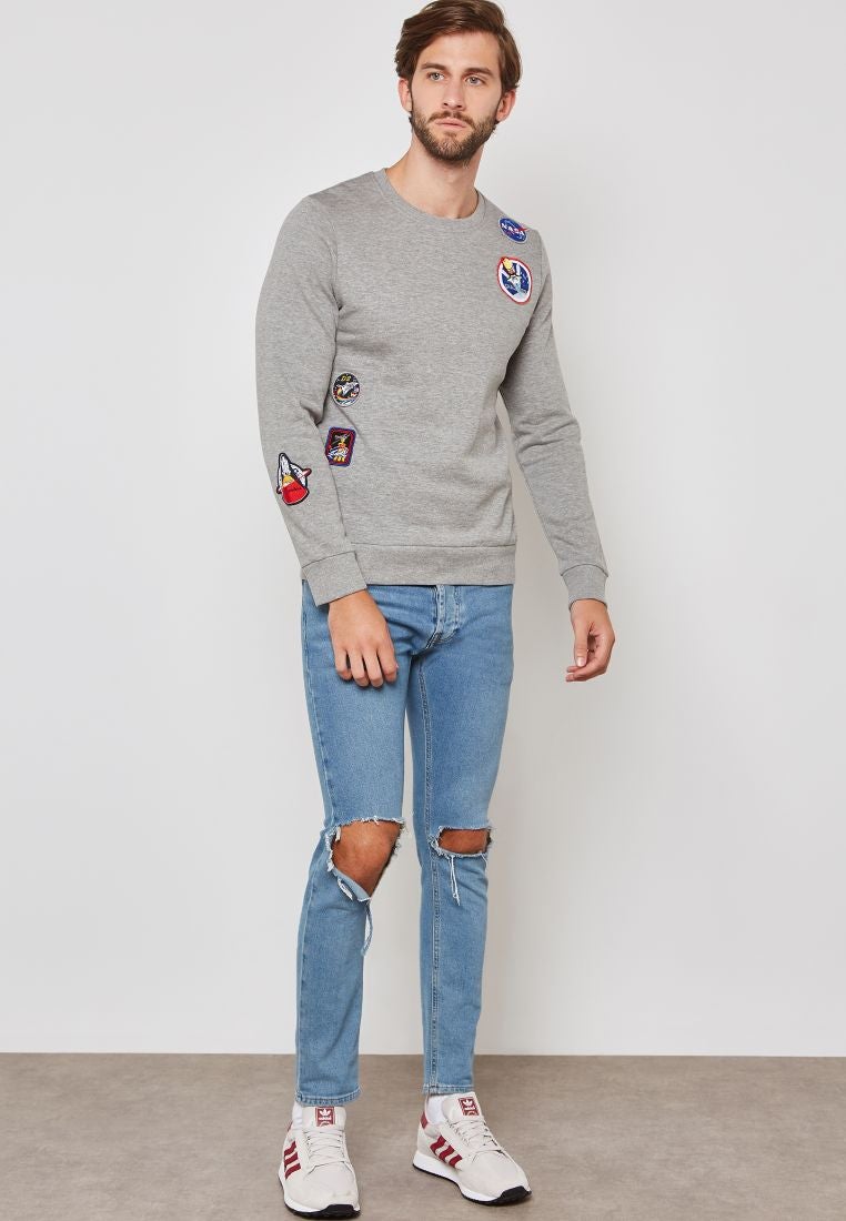 Nasa Long Sleeve Sweatshirt Grey
