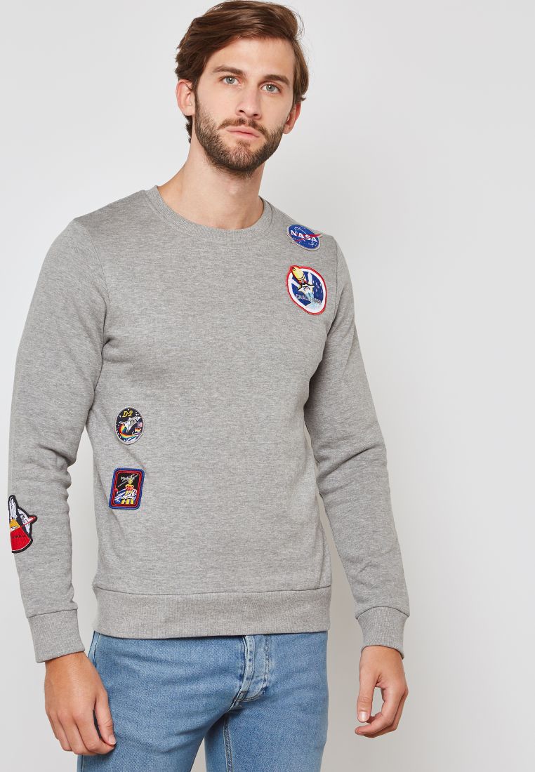 Nasa Long Sleeve Sweatshirt Grey